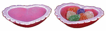 #1993 Heart Favor Dishes (2 in mold)  3 1-2