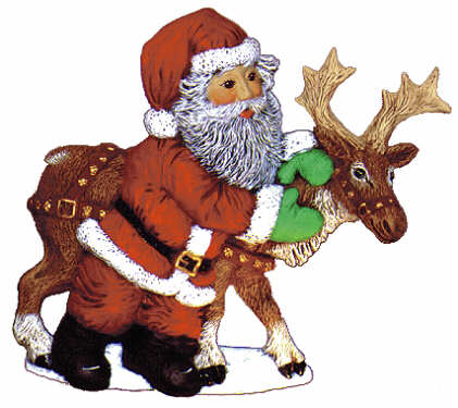 #2080 Santa with Deer  7