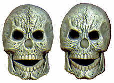 #2133 Skulls (Medium) (2 in mold) 3" each
