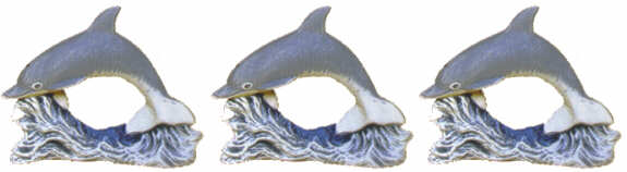 #2137 Dolphin Napkin Rings (3 in mold) 3 1-2