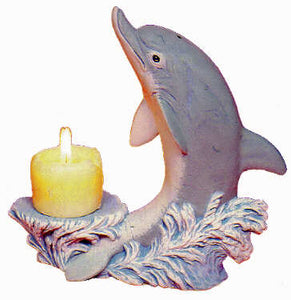 #2276 Dolphin with Candleholder  6 1-2"