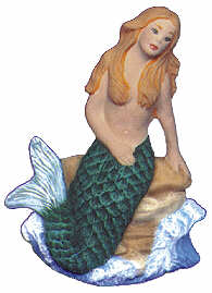 #2467 Mermaid Sitting on Rocks  4"
