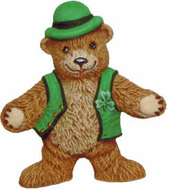 #2509 Teddy Bear Leprechaun Standing  4 3-4