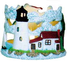 #2514 Candleholder, Lighthouse  (Lid and Base do not fit)  4