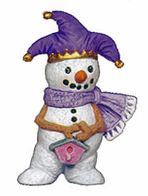 #2568 Little Snowman Wth Jester Hat  3 1-2