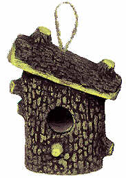 #2574 Mini Birdhouse - Bark  2 3-4"