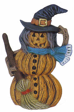 #2594 Pumpkin Person (Small) - Witch  4 1-2