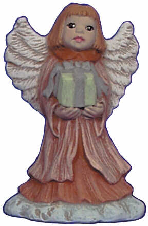 #2680 Angel Ornament, with Gift  2 1-2