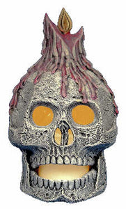 #2711 Skull with Candle Chiminea  7 1-2"