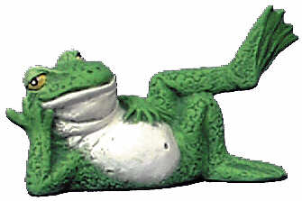 #2780 Attitude Frog Ornament Laying on Back  3 1-4