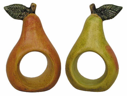 #2855 Napkin Rings, Pear  (2 in mold)  2 3-4