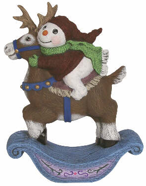 #2958 Snow Kid on Rocking Reindeer  6 3-4