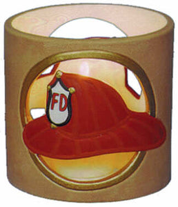 #3033 Candleholder - Fireman Hat  4"