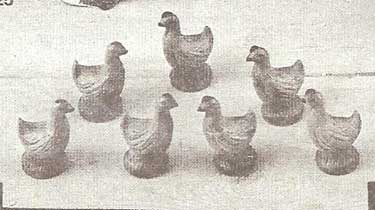 L930 8-Chickens Ceramic Molds