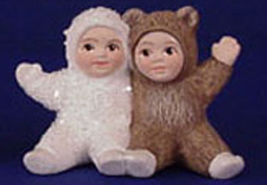 S1466 Snow Baby & Bear Baby Sitting Ceramic Mold