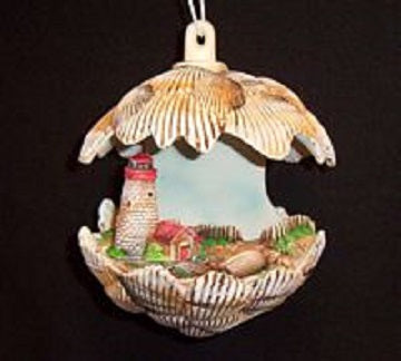 H634ABH638AB Seashell Ornament Ball with Lighthouse Hershey Ceramic Molds