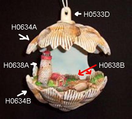 H638A G. cottage & lighthouse Hershey Ceramic Molds