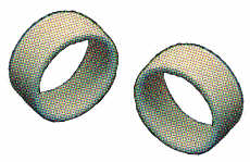 #1081 Plain Napkin Rings (2 in mold)  2" each