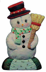 #1366 Snowman with Broom  14"