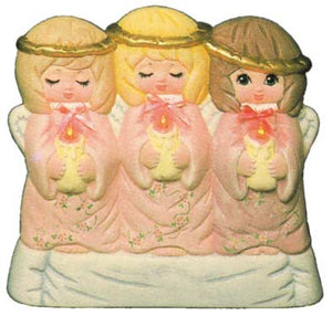 #1511 Light-Up Three Small Angels  8"