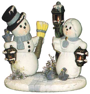#1535 Snowpeople Carolers - Snowman  8 1-2