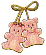#1596 Baby Bear  Flat Bears (2 in mold)  2" each