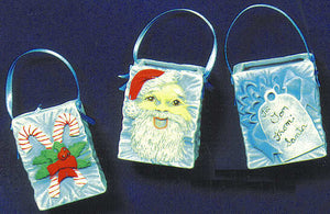 #1688 Bag Ornaments(Santa Face-Candy Cane-Tag)  2" each