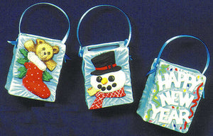 #1689 Bag Ornaments(New Year-Snowman-Stocking)  2" each
