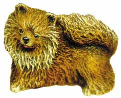 #1710 Small Dog - Pomeranian Or Chow  3 1-2"