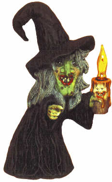 #1751 Witch Holding Candle  10 1-2