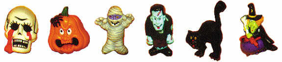 #1754 Halloween Magnets (6 in mold)  1 1-2