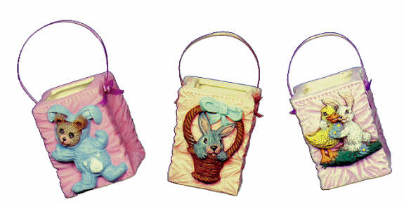 #1787 3 Easter Bags  (Duck & Bunny, Bunny in Basket, Bear Bunny)  2