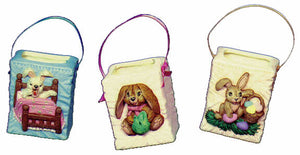 #1789 3 Easter Bags (Bunny in Bed, Bunny w-Egg, Bunny w-Egg Basket