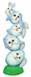#1839 Stack of Egg Bunnies  9"