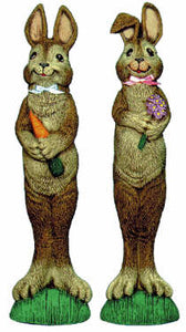 #1841 Mr & Mrs Bunny  9 1-2" each