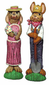 #1843 Mr & Mrs Bunny Farmers  9 1-2" each