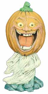 #1859 Big Head, Pumpkin Head Ghost  8"