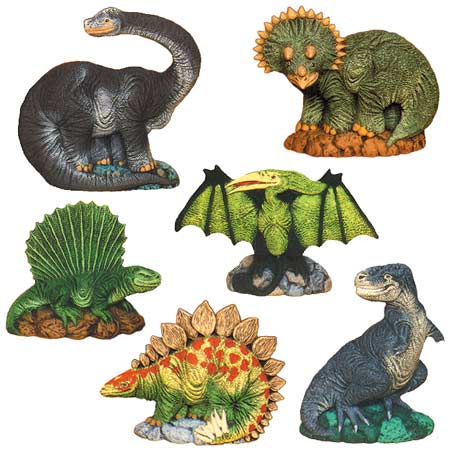 6 Dinosaur Molds - #1886-1891 - Special