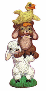 #1911 Stack of (Lamb, Bunny & Duck)  9"