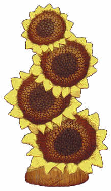 #1931 Stack of Sunflowers  9 1-2