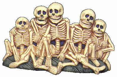 #1937 Row of Skeletons  8 3-4