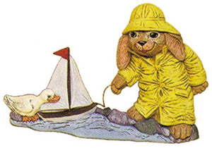 #2000 Raincoat Bunny W-Sailboat  7 1-2"