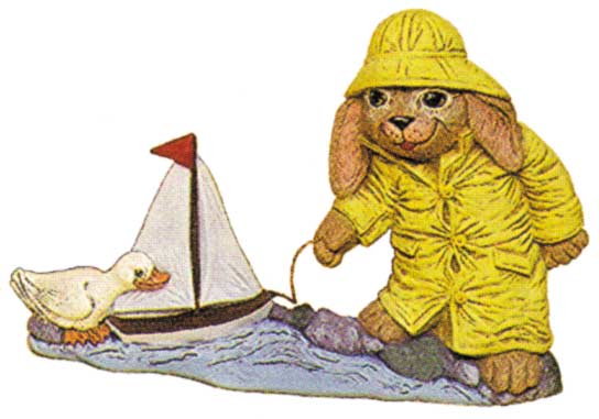#2000 Raincoat Bunny W-Sailboat  7 1-2