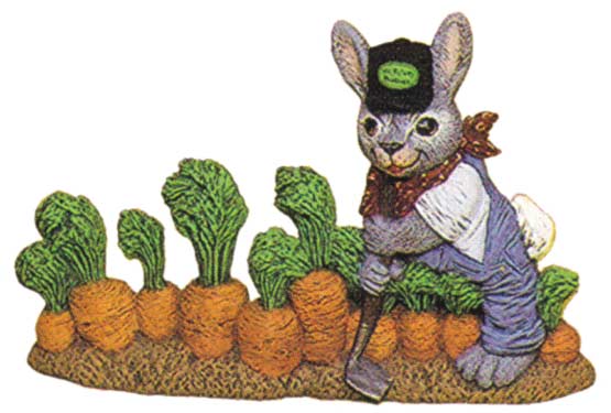#2001 Bunny Scene - Bunny in Carrot Garden  9