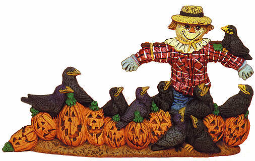 #2030 Halloween Scene -Scarecrow & Crows  10