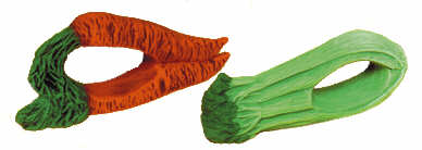 #2116 Napkin Rings - Carrot & Celery  3 1-2