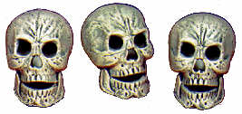 #2132  Skulls (Small) (3 in mold) 2" each