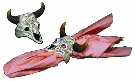 #2147 Steer Skull Napkin Rings (2 in mold)  3