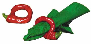#2172 Chili Pepper Napkin Rings (2 in mold)  3