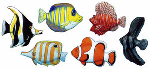 #2200 Saltwater Fish Magnets (6 in mold) 3" each